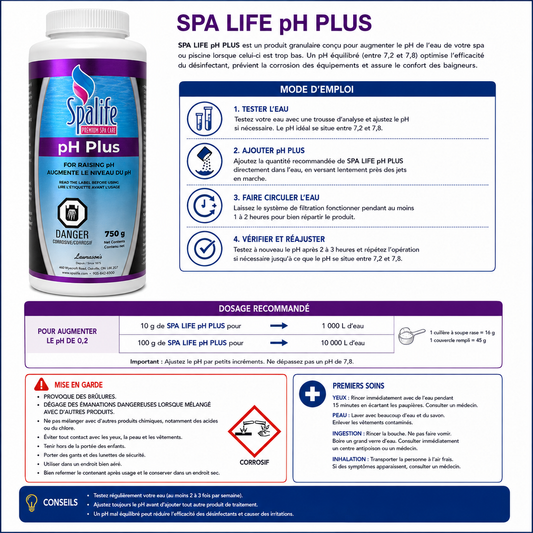 pH Plus 1 kg – Augmenteur de pH spa et piscine