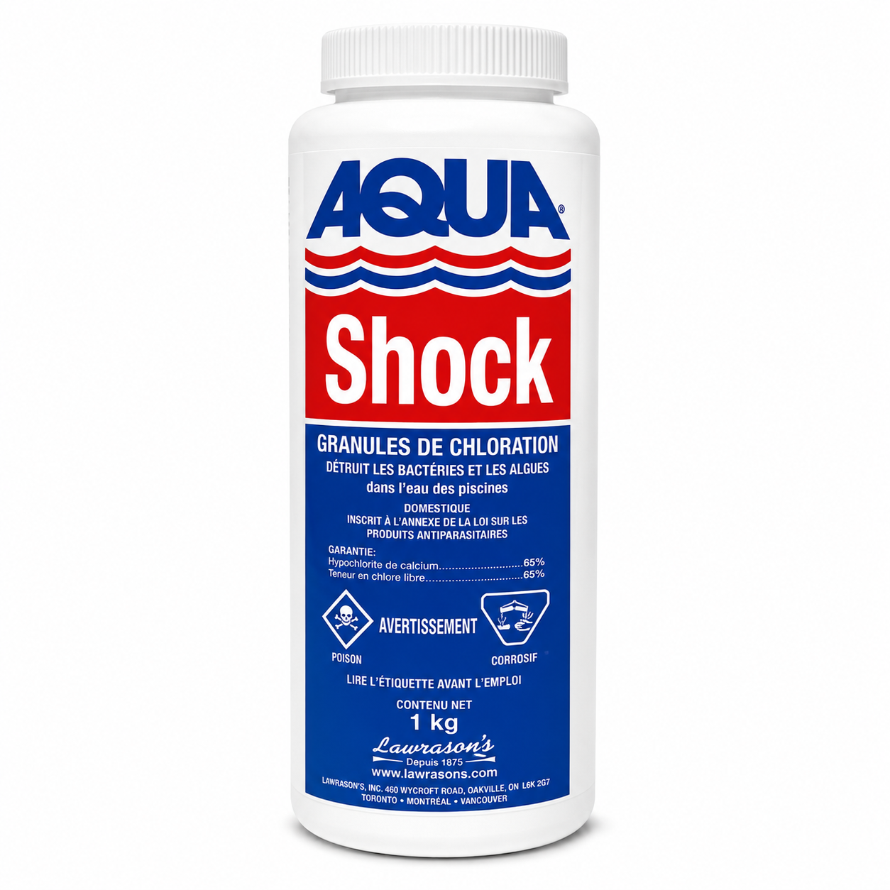 Aqua Shock 65 % – Chlore choc granulé piscine 1 kg