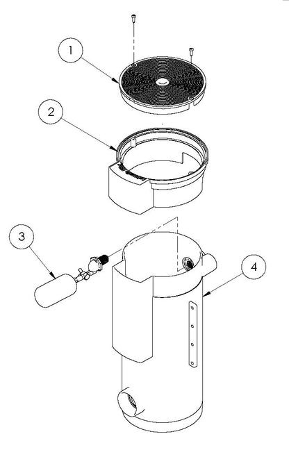 Pentair White Vanishing Edge Autofill – Système de remplissage automatique avec valve Fluidmaster