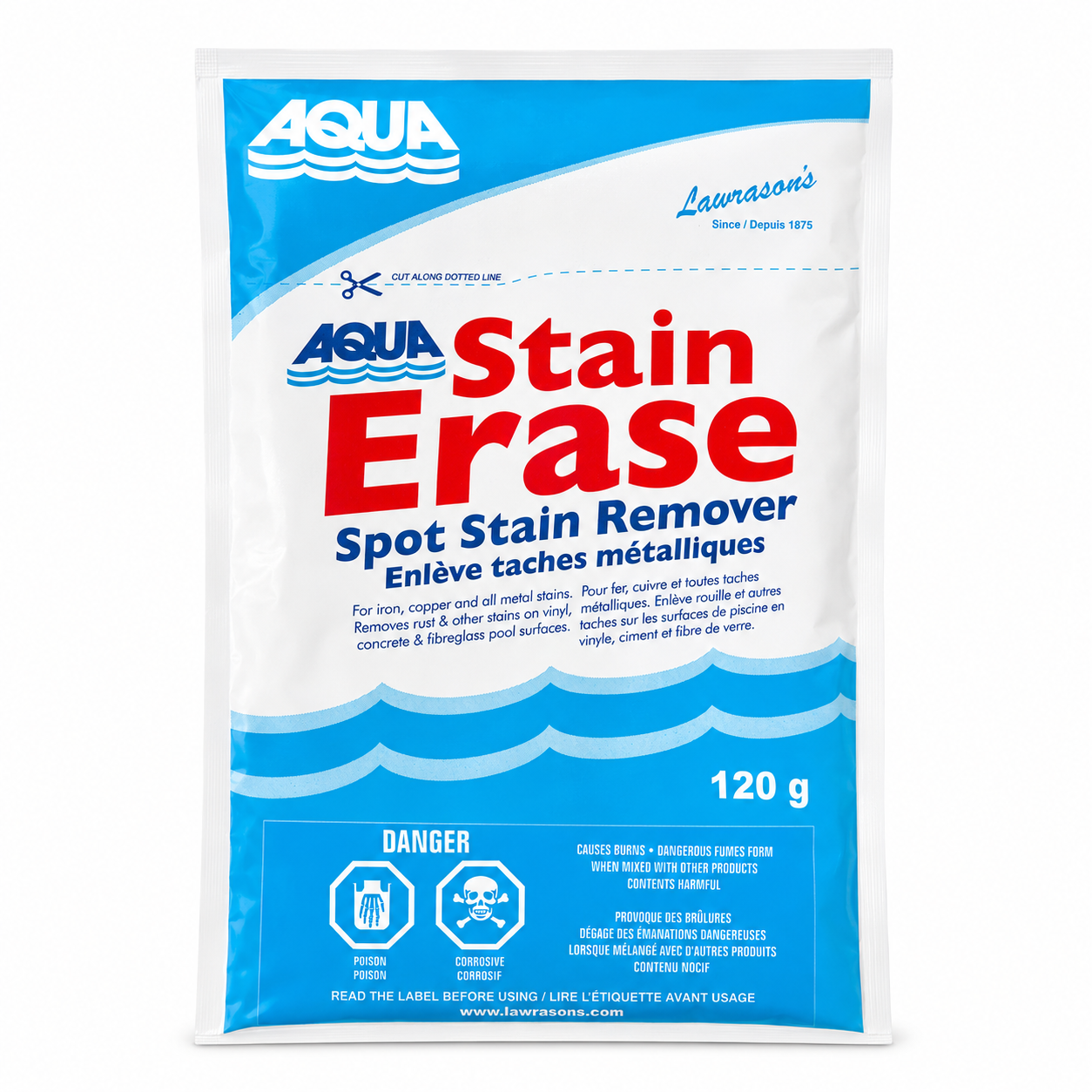 AQUA Stain Erase 120 g – Détachant pour taches métalliques de piscine